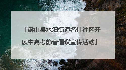 梁山县水泊街道名仕社区开展中高考静音倡议宣传活动