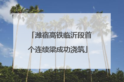 潍宿高铁临沂段首个连续梁成功浇筑