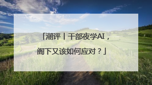 潮评丨干部夜学AI，阁下又该如何应对？