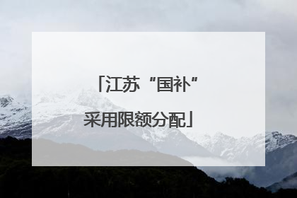 江苏“国补”采用限额分配