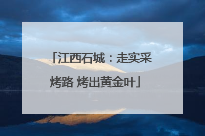 江西石城：走实采烤路 烤出黄金叶