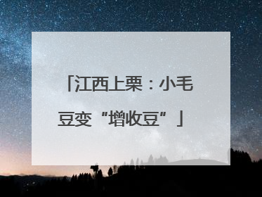 江西上栗：小毛豆变“增收豆”