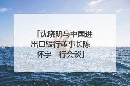 沈晓明与中国进出口银行董事长陈怀宇一行会谈