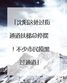 沈阳这处过街通道扶梯总停摆！不少市民摸黑过通道