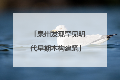 泉州发现罕见明代早期木构建筑