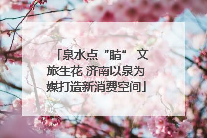 泉水点“睛” 文旅生花 济南以泉为媒打造新消费空间