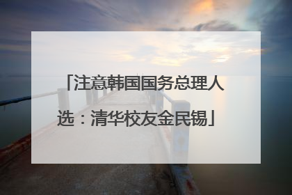 注意韩国国务总理人选：清华校友金民锡