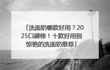 洗面奶哪款好用？2025口碑榜！十款好用到惊艳的洗面奶推荐