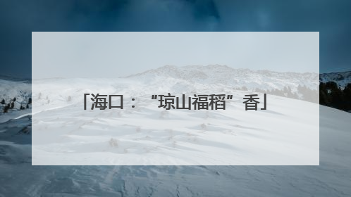 海口：“琼山福稻”香