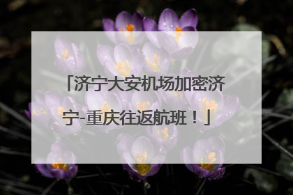 济宁大安机场加密济宁-重庆往返航班！
