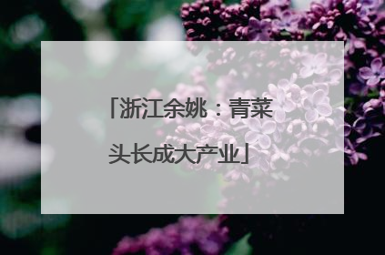 浙江余姚：青菜头长成大产业