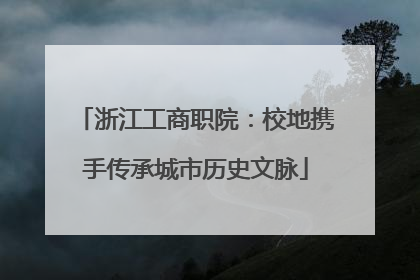 浙江工商职院：校地携手传承城市历史文脉