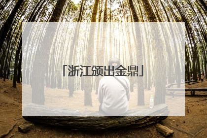 浙江颁出金鼎
