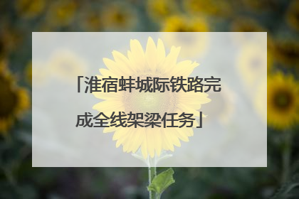 淮宿蚌城际铁路完成全线架梁任务