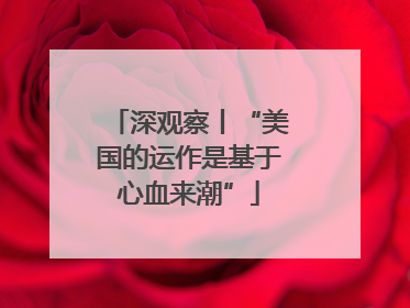 深观察丨“美国的运作是基于心血来潮”
