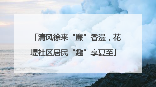 清风徐来“廉”香漫，花堤社区居民“趣”享夏至