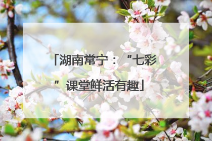 湖南常宁：“七彩”课堂鲜活有趣