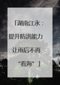 湖南江永：提升防洪能力 让雨后不再“看海”