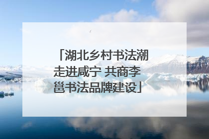 湖北乡村书法潮走进咸宁 共商李邕书法品牌建设