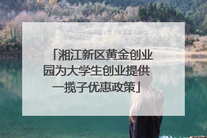 湘江新区黄金创业园为大学生创业提供一揽子优惠政策