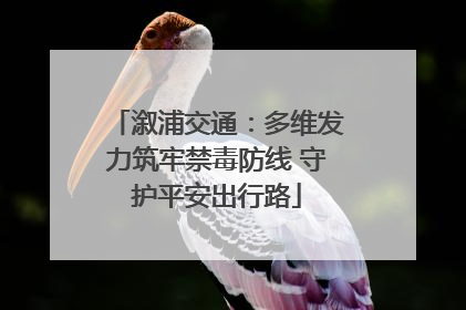 溆浦交通：多维发力筑牢禁毒防线 守护平安出行路