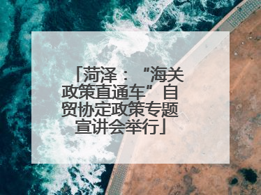 菏泽：“海关政策直通车”自贸协定政策专题宣讲会举行