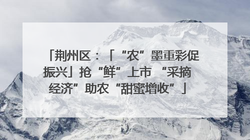 荆州区：「“农”墨重彩促振兴」抢“鲜”上市 “采摘经济”助农“甜蜜增收”