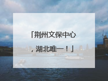 荆州文保中心，湖北唯一！