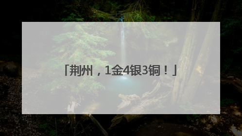 荆州，1金4银3铜！