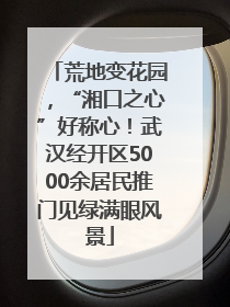 荒地变花园，“湘口之心”好称心！武汉经开区5000余居民推门见绿满眼风景