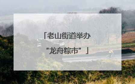 老山街道举办“龙舟粽市”