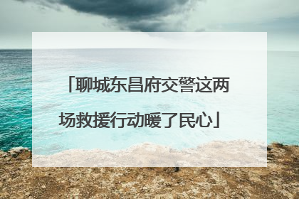 聊城东昌府交警这两场救援行动暖了民心