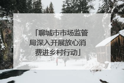 聊城市市场监管局深入开展放心消费进乡村行动