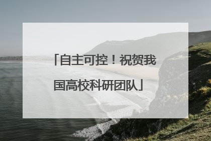 自主可控！祝贺我国高校科研团队