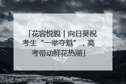 花容悦貌｜向日葵祝考生“一举夺魁”，高考带动鲜花热潮