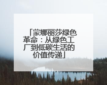 蒙娜丽莎绿色革命：从绿色工厂到低碳生活的价值传递