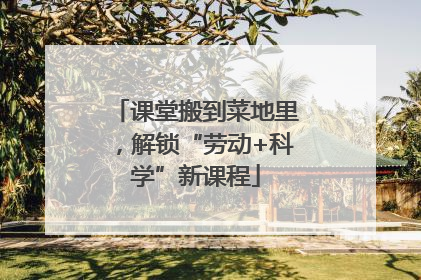 课堂搬到菜地里，解锁“劳动+科学”新课程