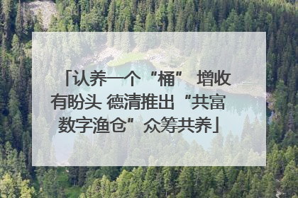 认养一个“桶” 增收有盼头 德清推出“共富数字渔仓”众筹共养
