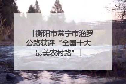 衡阳市常宁市渔罗公路获评“全国十大最美农村路”