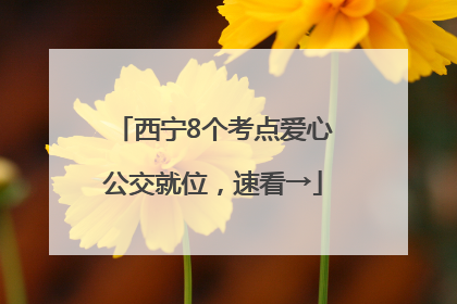 西宁8个考点爱心公交就位，速看→