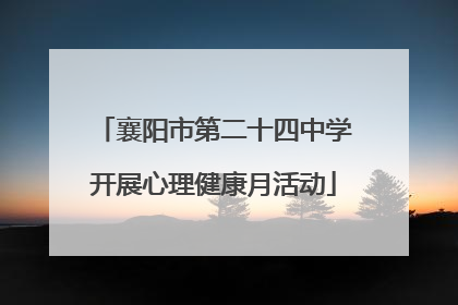 襄阳市第二十四中学开展心理健康月活动