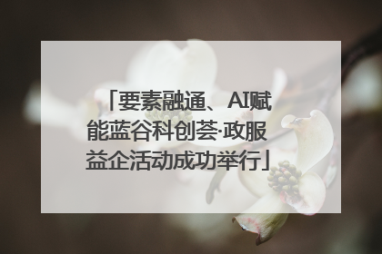 要素融通、AI赋能蓝谷科创荟·政服益企活动成功举行