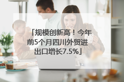 规模创新高！今年前5个月四川外贸进出口增长7.5%
