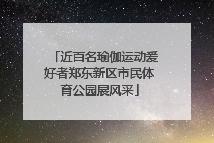 近百名瑜伽运动爱好者郑东新区市民体育公园展风采