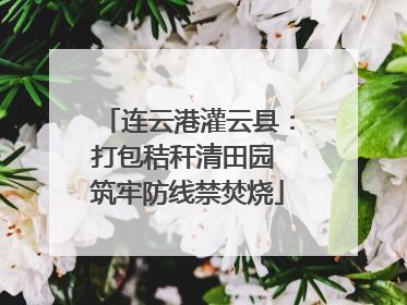 连云港灌云县：打包秸秆清田园 筑牢防线禁焚烧