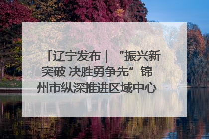 辽宁发布｜“振兴新突破 决胜勇争先”锦州市纵深推进区域中心城市建设 打造高质量发展新增长极