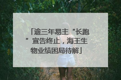 逾三年易主“长跑”宣告终止，海王生物业绩困局待解