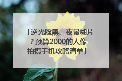 逆光脸黑、夜景糊片？预算2000的人像拍摄手机攻略清单