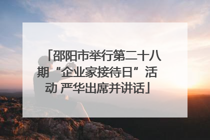 邵阳市举行第二十八期“企业家接待日”活动 严华出席并讲话