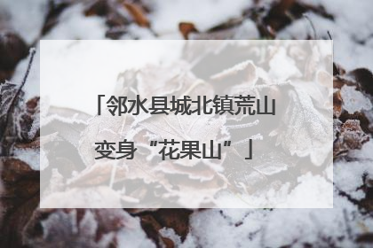 邻水县城北镇荒山变身“花果山”